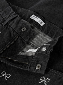 NAME IT Rhinsten Wide Jeans Rose Dark Grey Denim